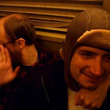 Tarrant Anderson on US tour bus, 2012